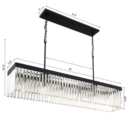 Crystorama Emory 49 Inch 6 Light Linear Suspension Light Cp753576