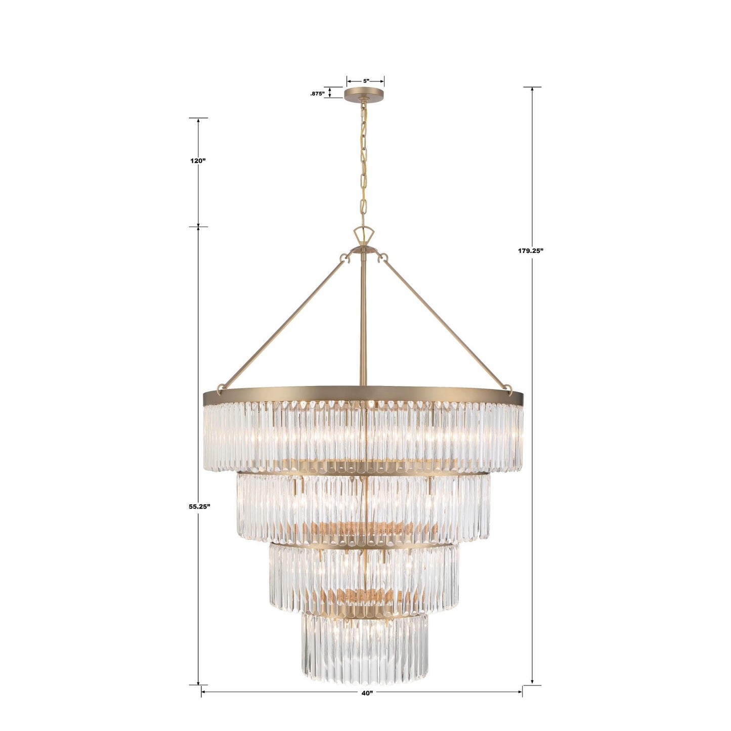 Crystorama Emory 40 Inch 22 Light Chandelier Cp775793