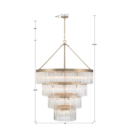 Crystorama Emory 40 Inch 22 Light Chandelier Cp775793