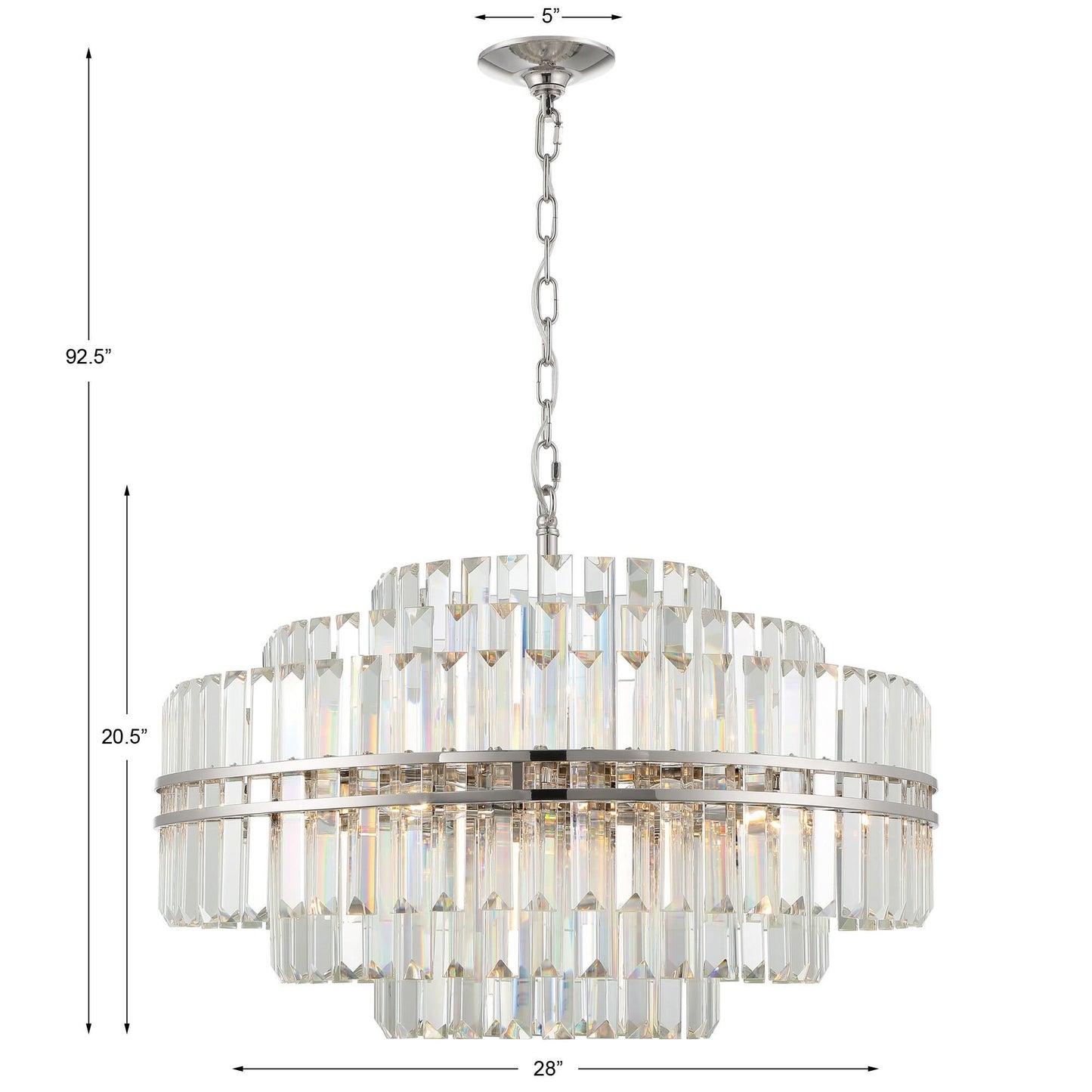 Crystorama Hayes 28 Inch 16 Light Chandelier Cp753572