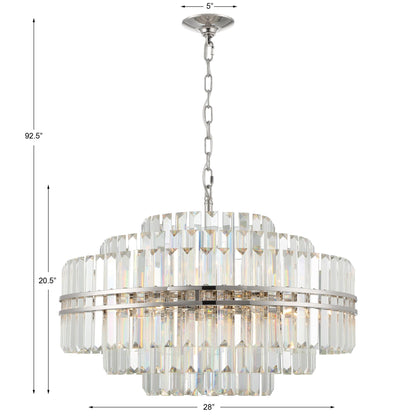 Crystorama Hayes 28 Inch 16 Light Chandelier Cp753572