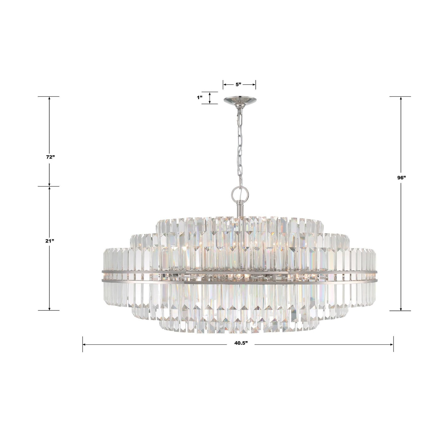 Crystorama Hayes 41 Inch Chandelier Cp775758