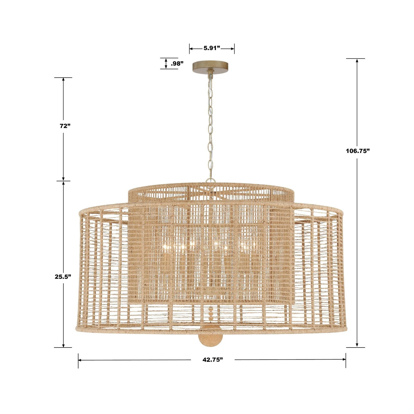 Crystorama Jayna 43 Inch Chandelier Cp735940