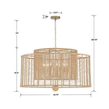 Crystorama Jayna 43 Inch Chandelier Cp735940