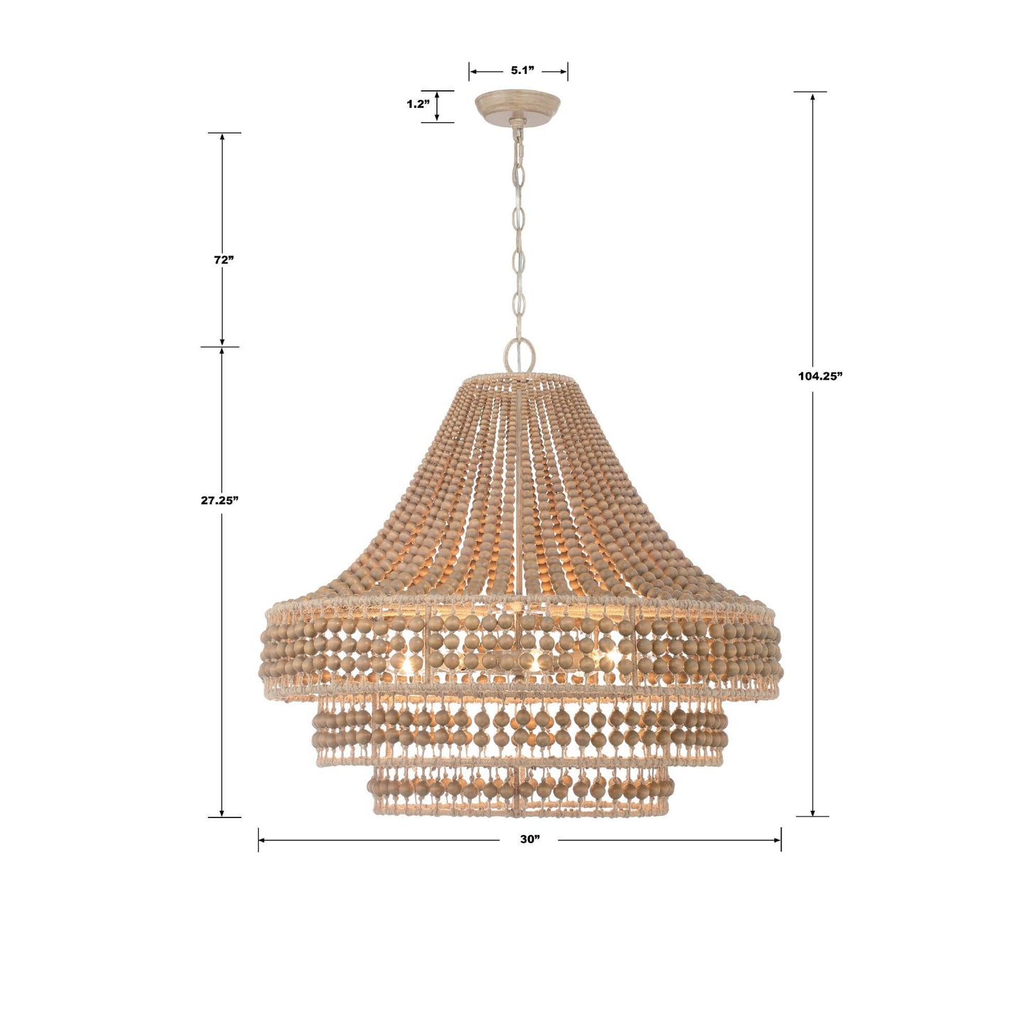 Crystorama Silas 30 Inch Chandelier Cp775774