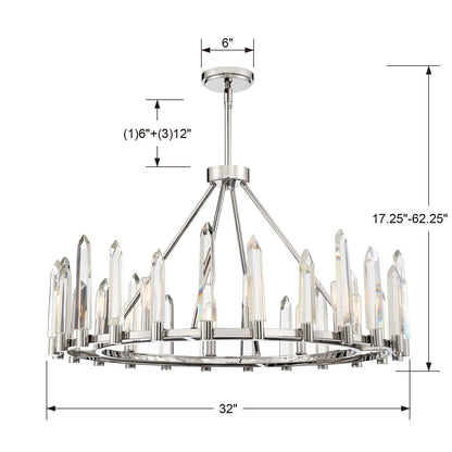 Crystorama Watson 32 Inch Chandelier Cp526989