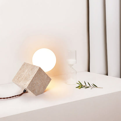 Cube Stone Table Lamp