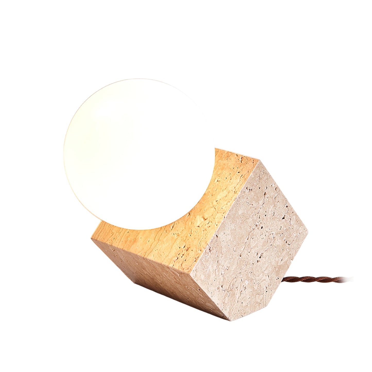 Cube Stone Table Lamp