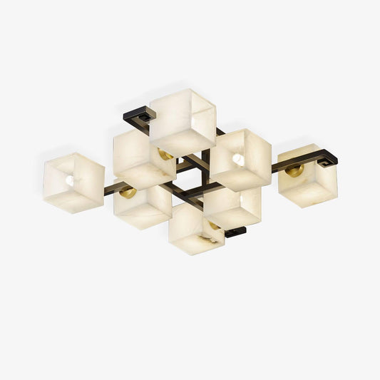 Cubist Alabaster Cluster Ceiling Lamp