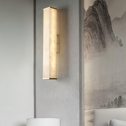 Cuboid Alabaster Wall Light