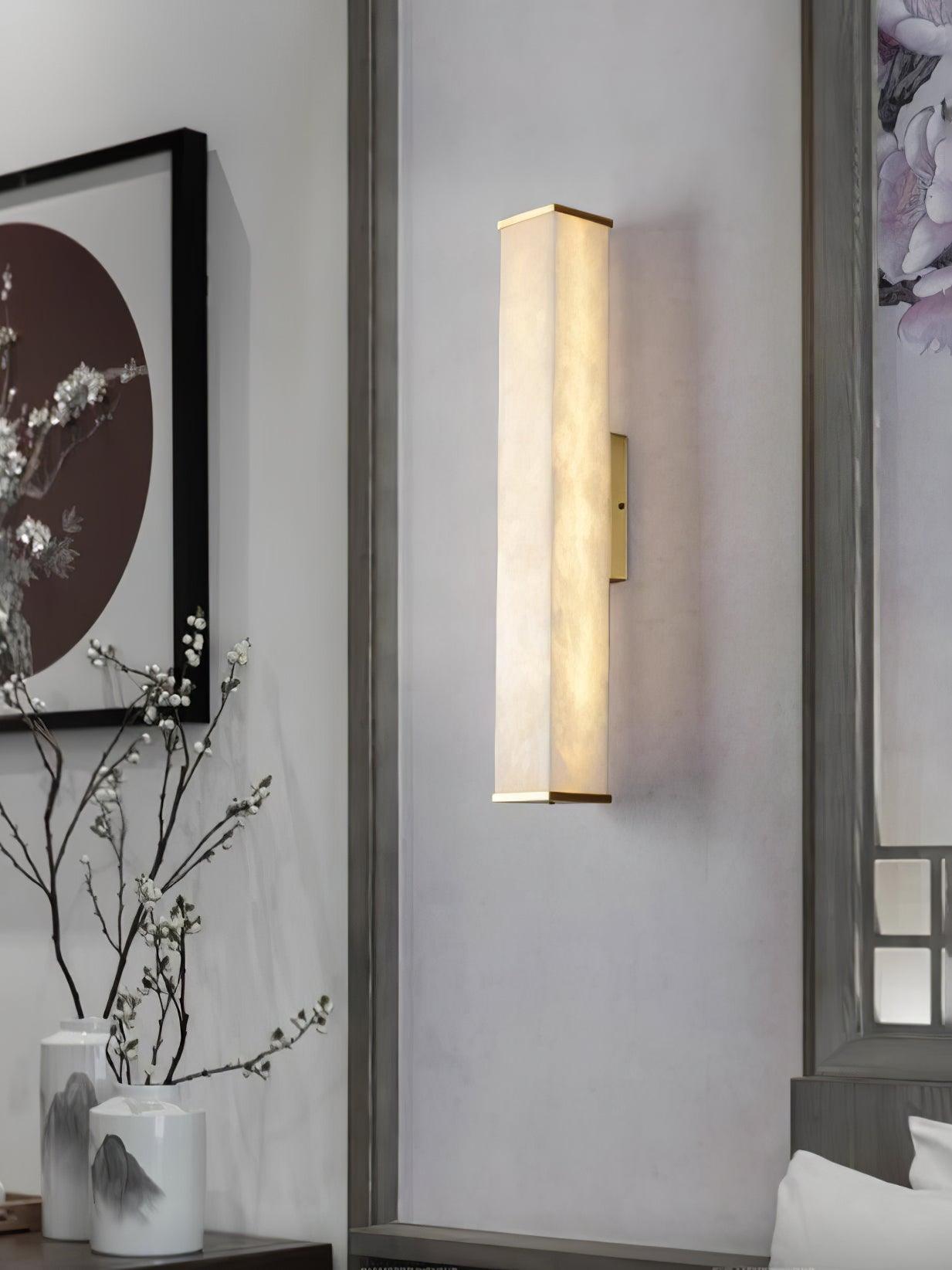 Cuboid Alabaster Wall Light