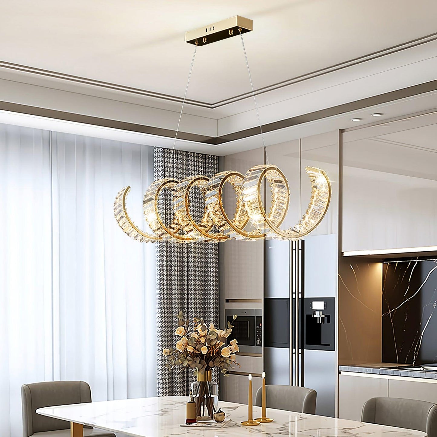 Curved LED Chandelier