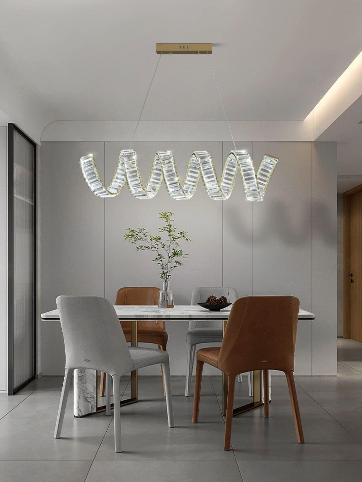 Curved LED Chandelier