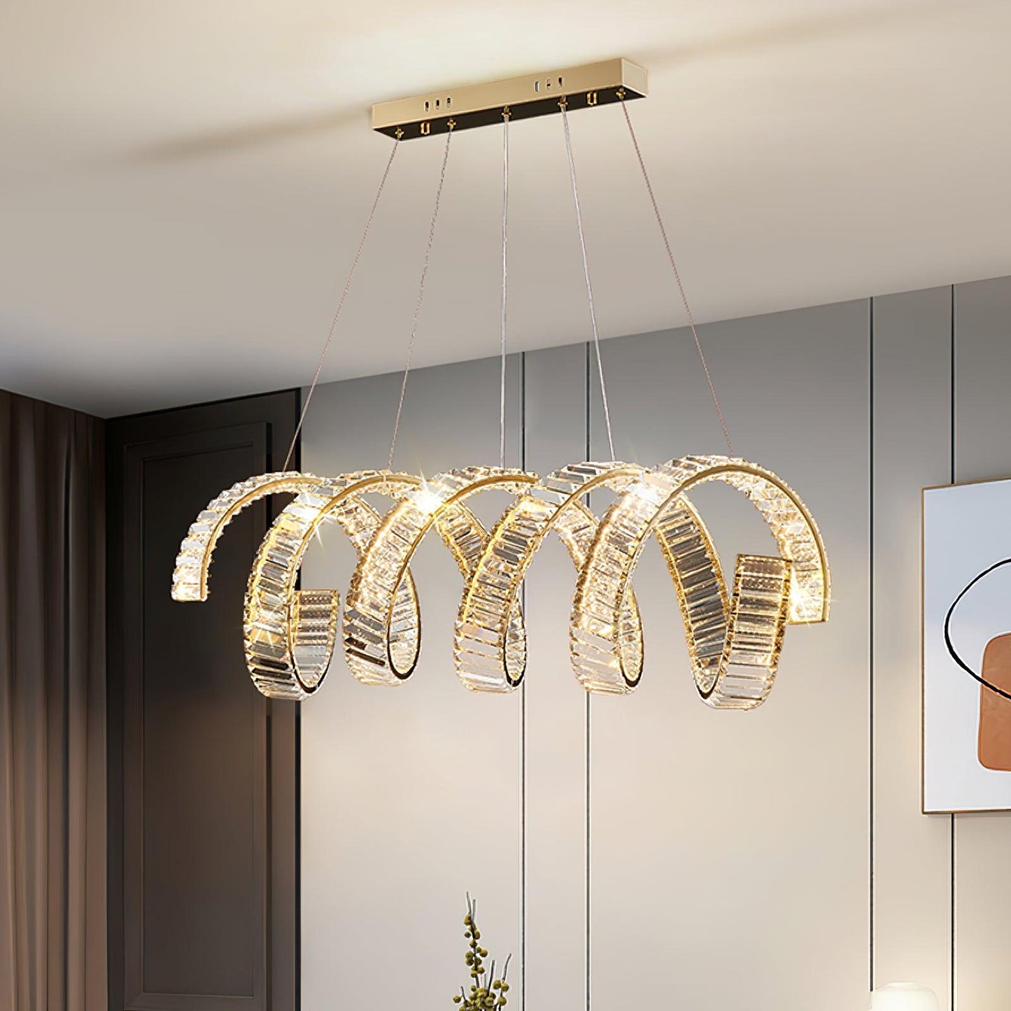 Curved LED Chandelier