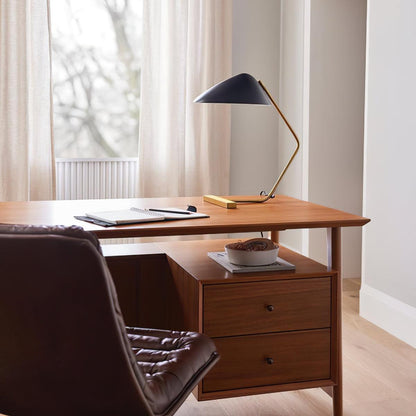 Curvilinear Mid-Century Table Lamp