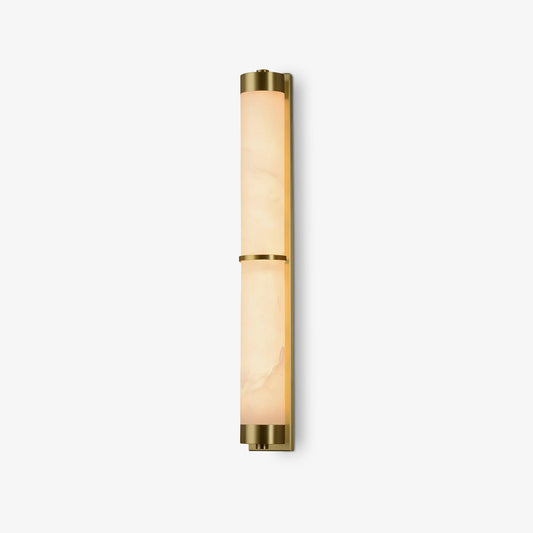 Cylindra Alabaster Brass Wall Light