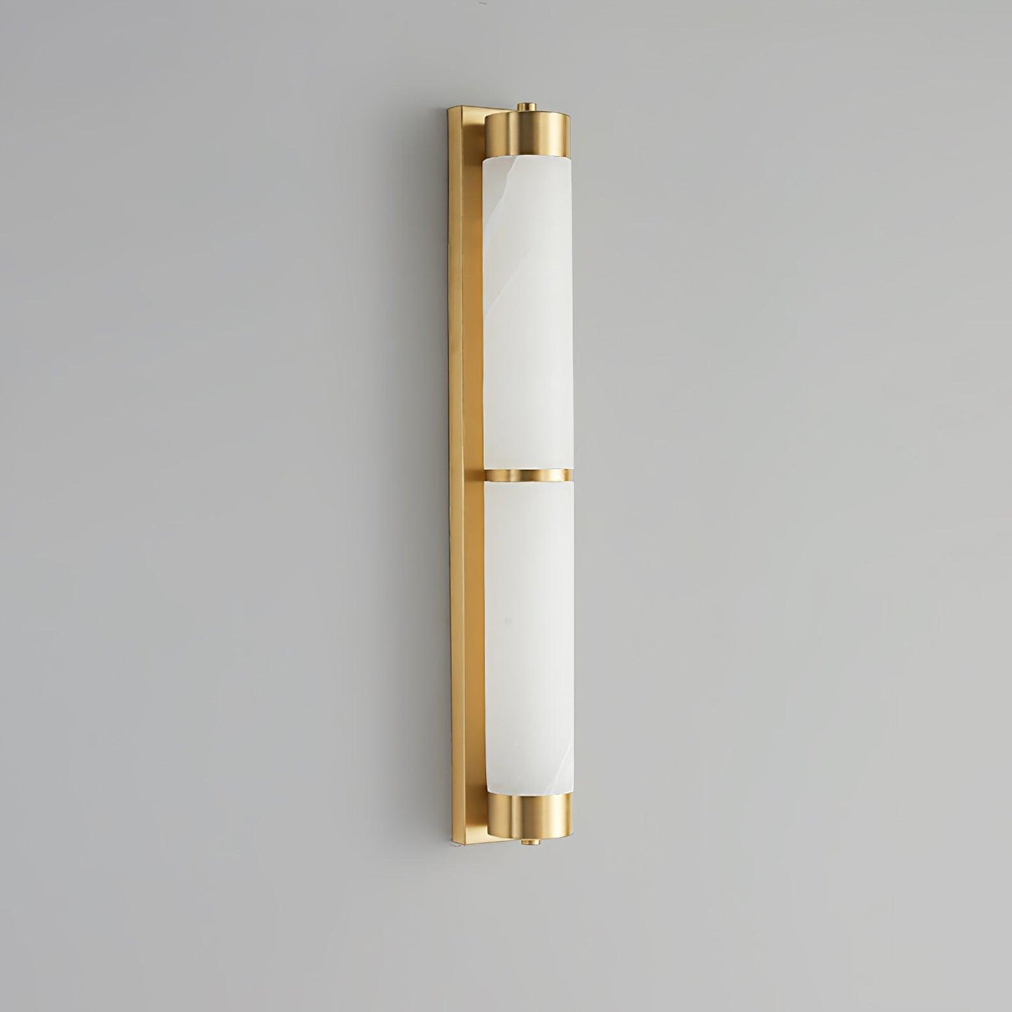 Cylindra Alabaster Brass Wall Light