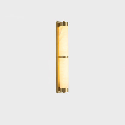 Cylindra Alabaster Brass Wall Light