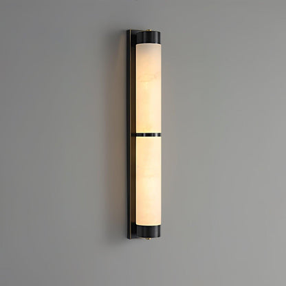 Cylindra Alabaster Brass Wall Light