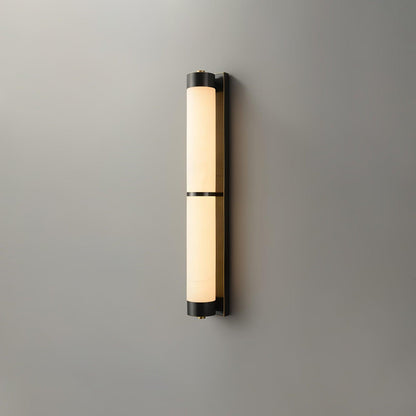 Cylindra Alabaster Brass Wall Light