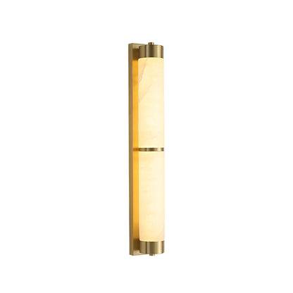 Cylindra Alabaster Brass Wall Light