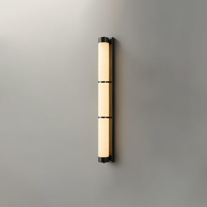 Cylindra Alabaster Brass Wall Light