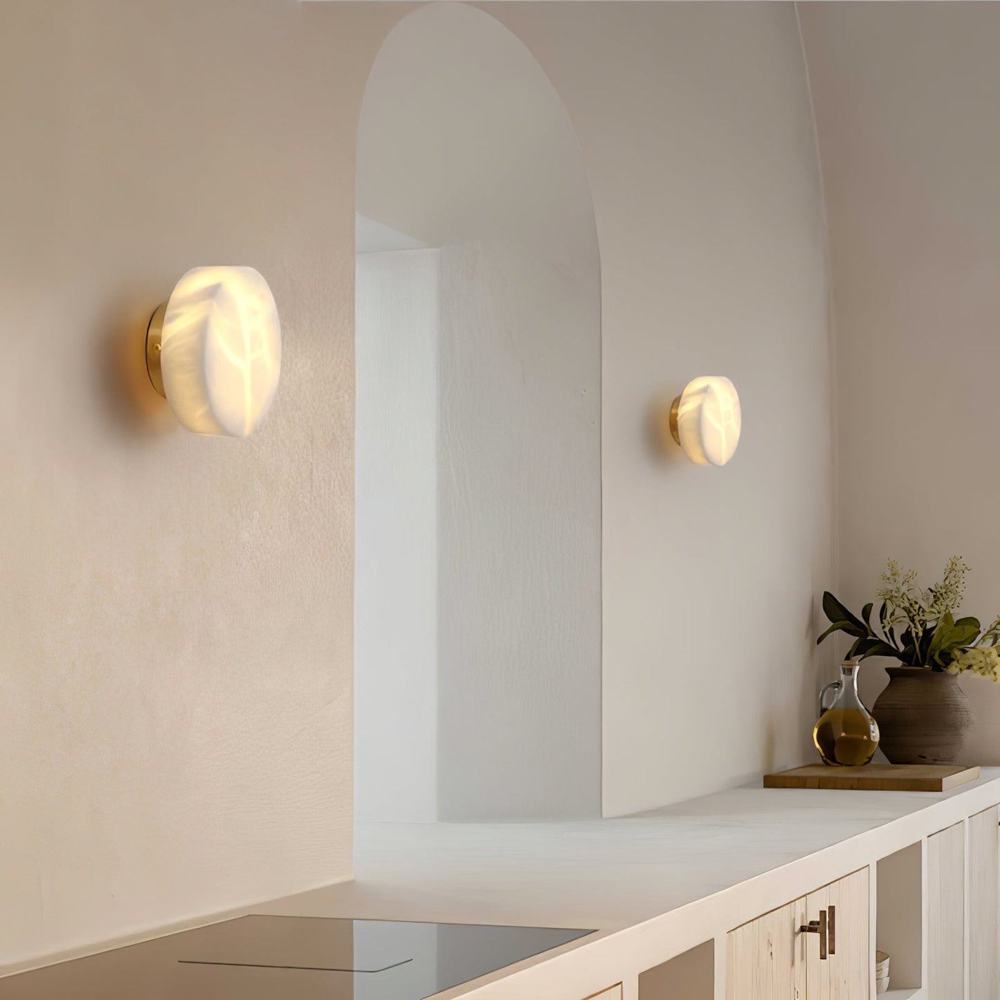 Cylindrical Alabaster Wall Light