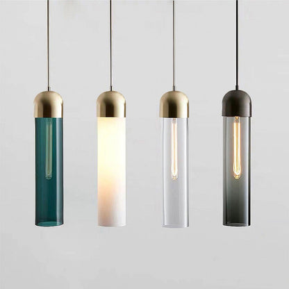 Glass Cylindrical Shape Houselight Pendant Light