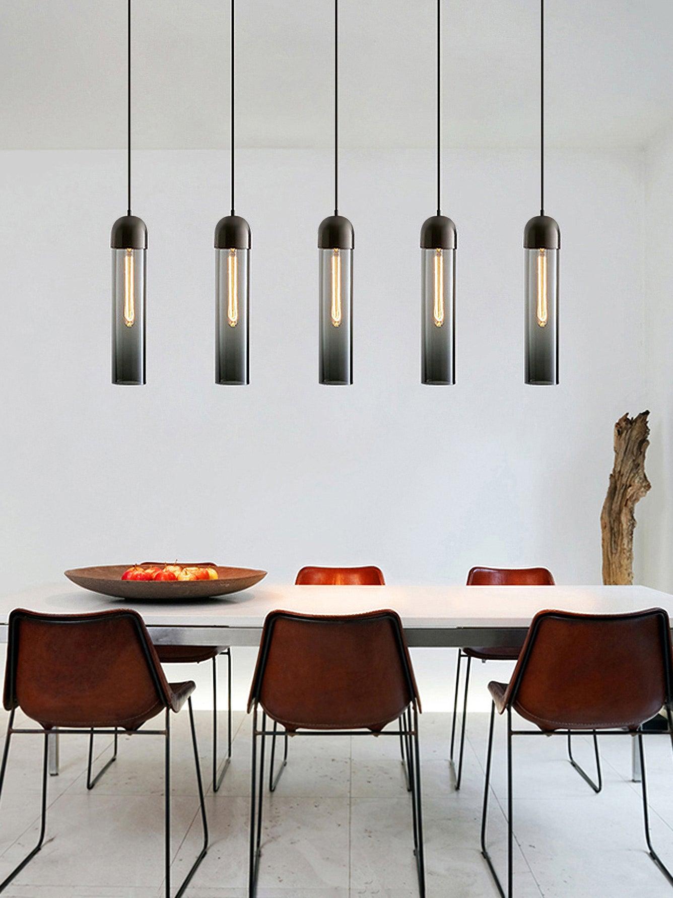 Glass Cylindrical Shape Houselight Pendant Light