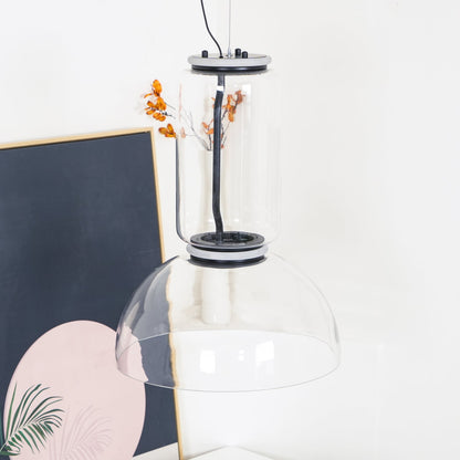 Cylindrical Glass Pendant Light