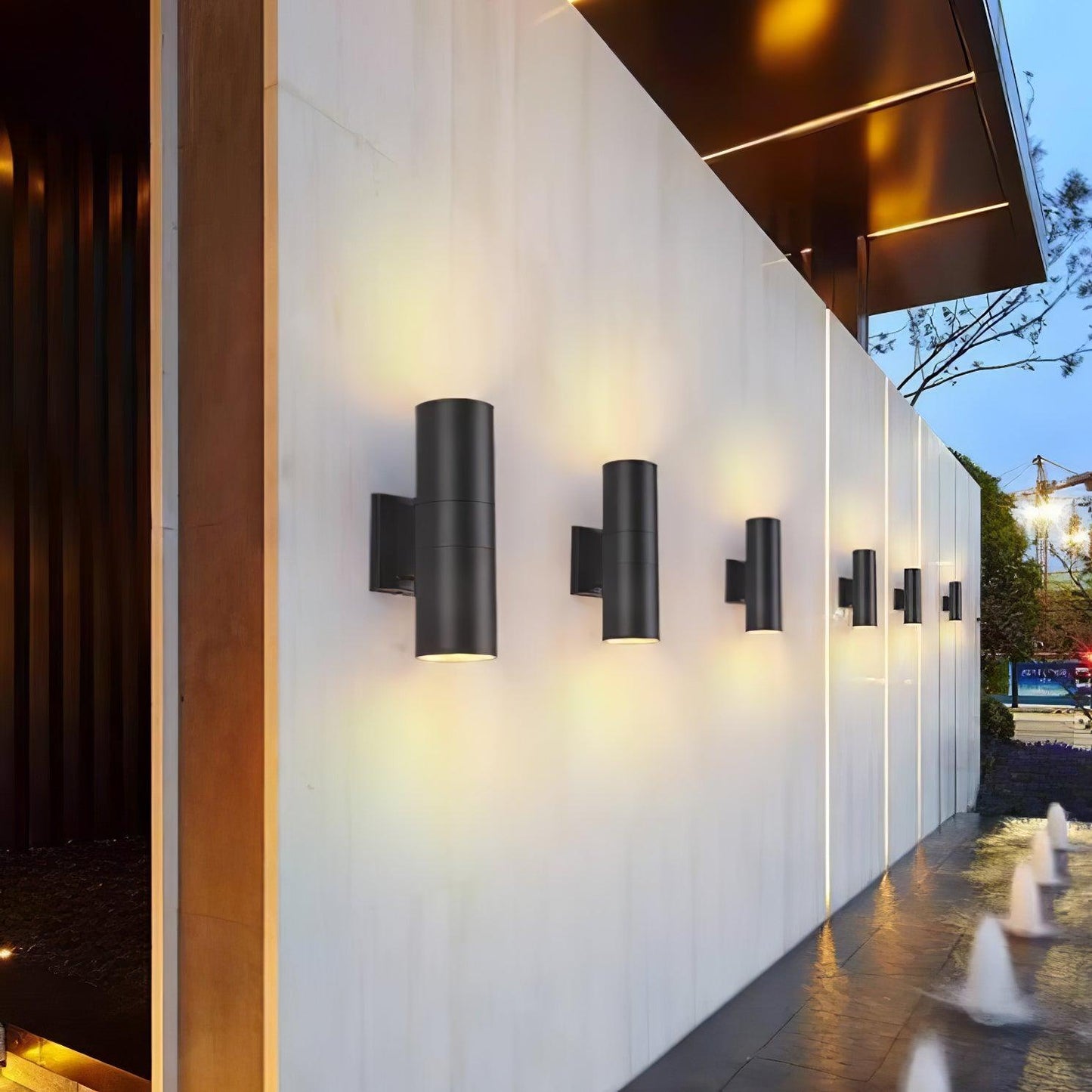 Cylindrical Outdoor Wall Light