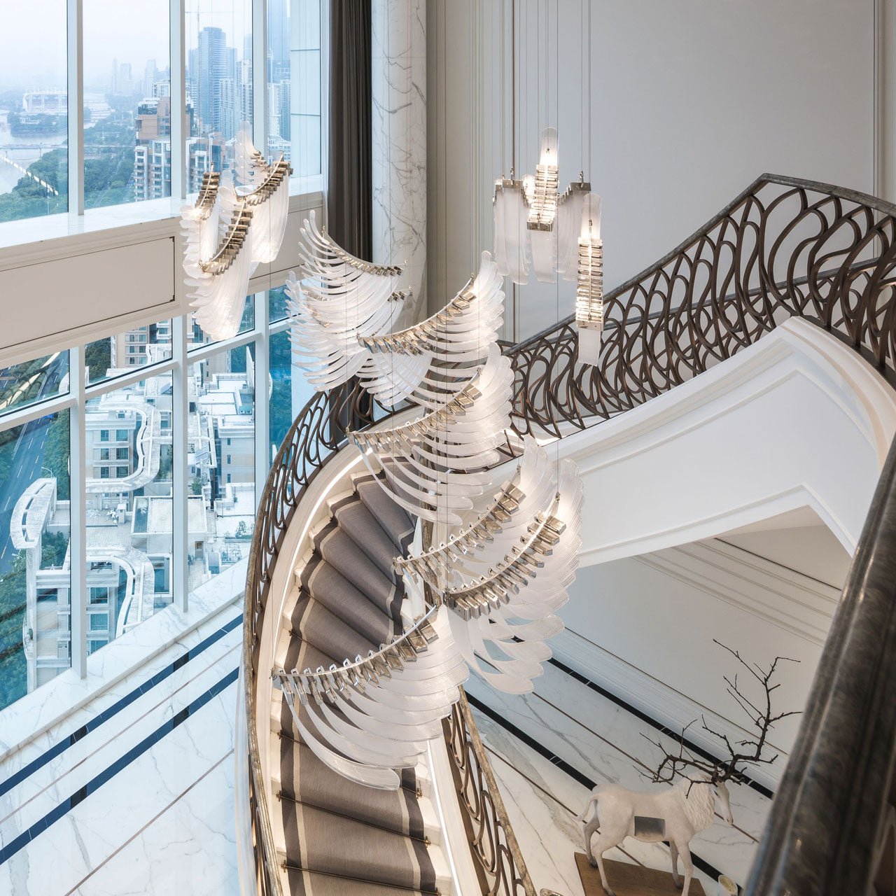 Bird Feather Wings Chandelier