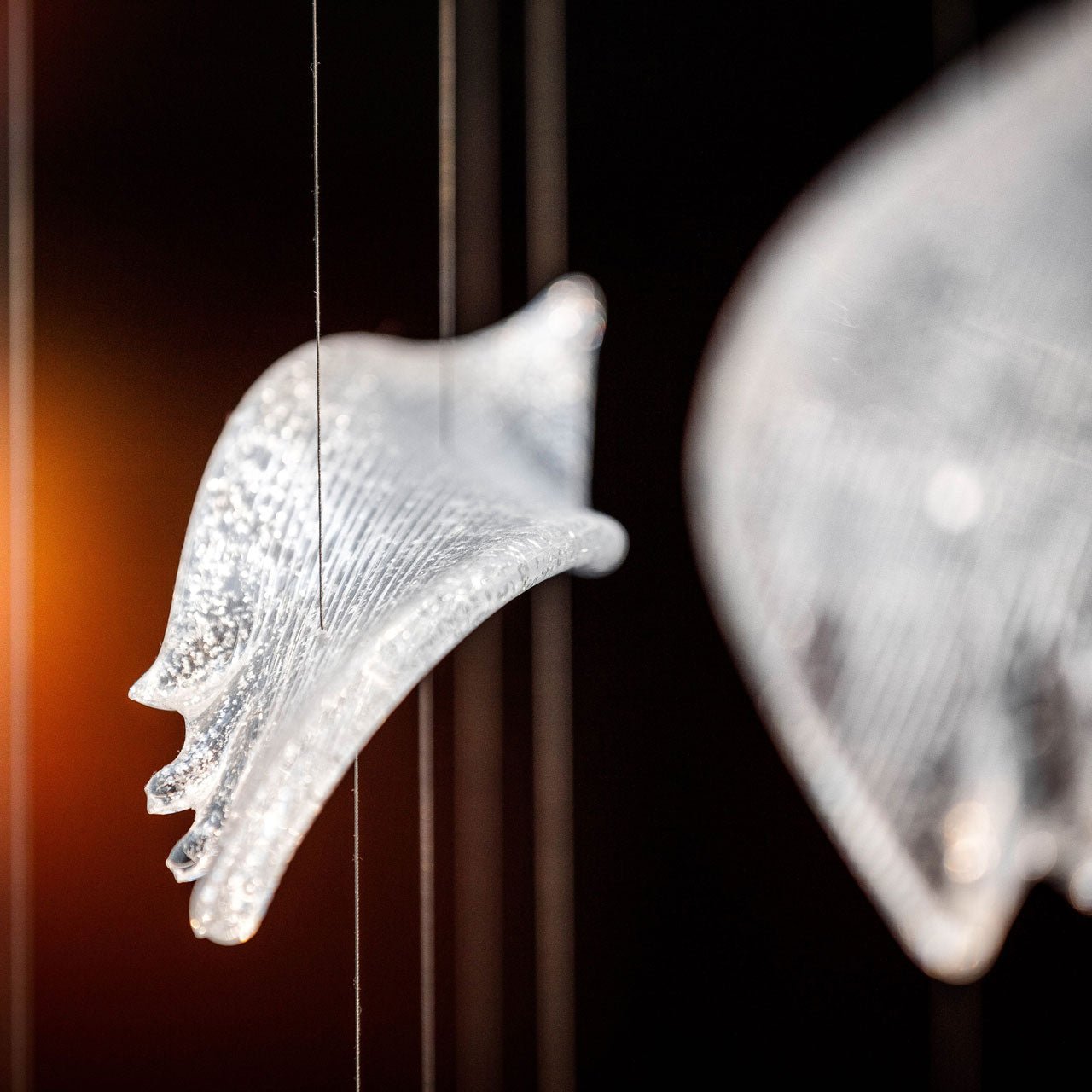 Flying Glass Feather Crown Chandelier