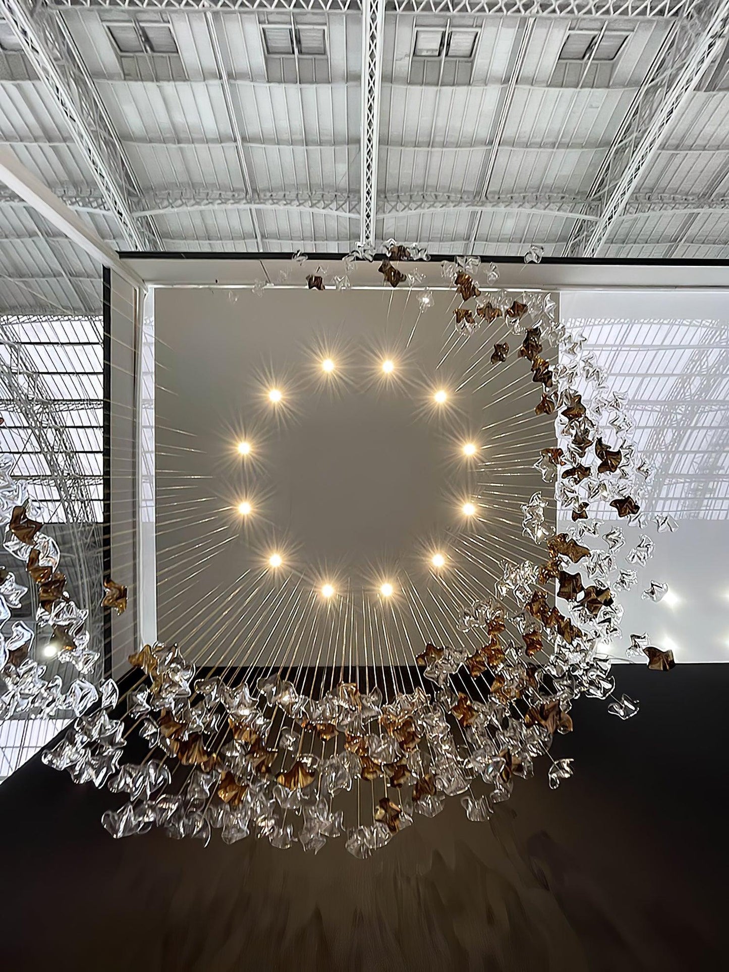 Tidal Art Glass Ceiling light fitting Pendants