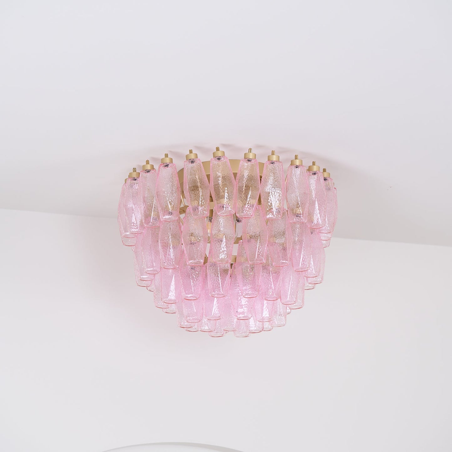 Poliedri Murano Pink Overhead light Ceiling Light