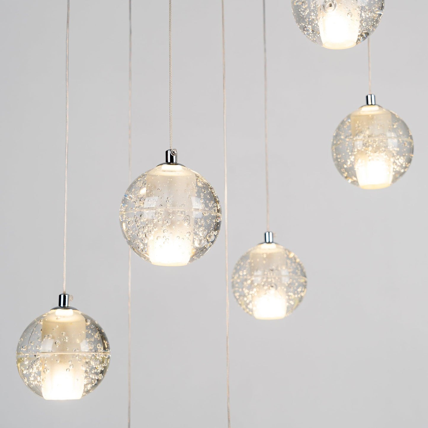 Crystal Bubbles Balls Pendant Lamp