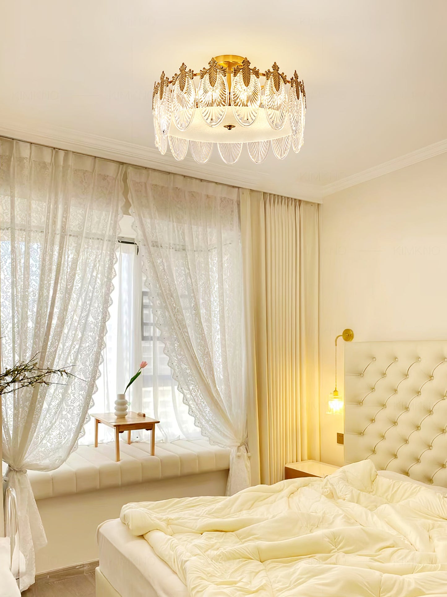 Decorative Pattern Glass Round Chandelier