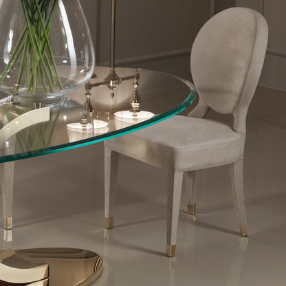 Designer 24 Carat Gold Plated Oval Glass Dining Table