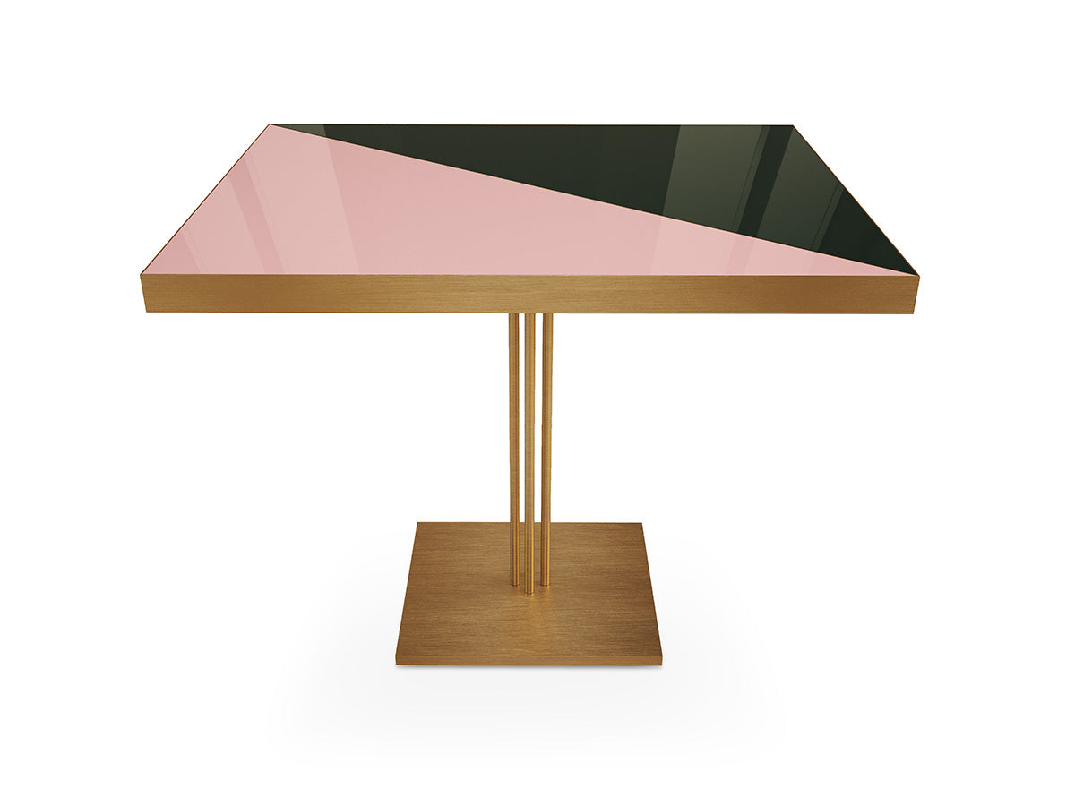 Designer Brass Two-Tone Lacquered Contemporary Dining Table