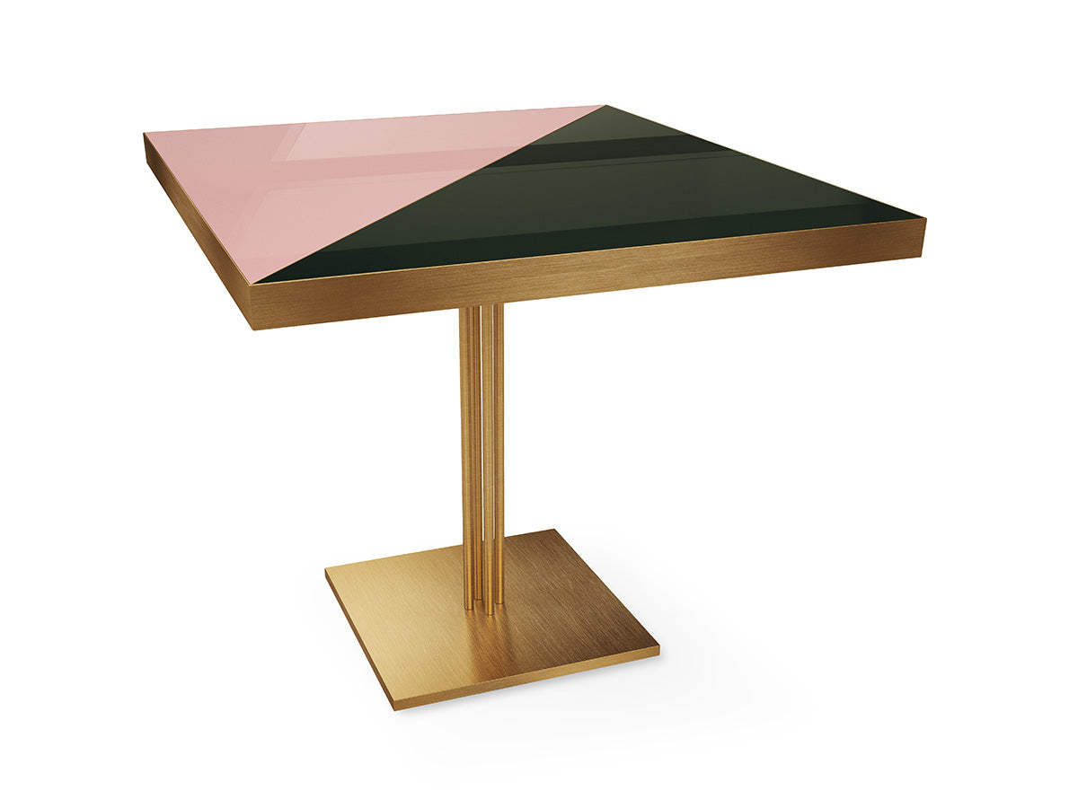 Designer Brass Two-Tone Lacquered Contemporary Dining Table