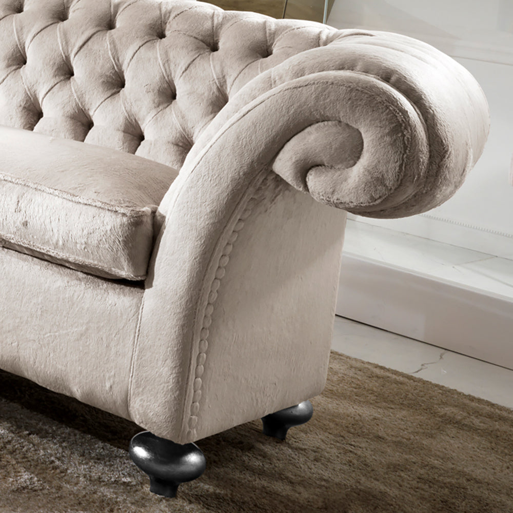 Designer Button Upholstered Armchair