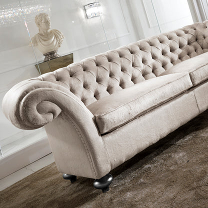 Designer Button Upholstered 3 Seater Sofa