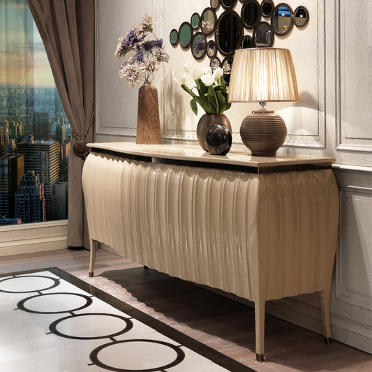 Designer High Gloss Lacquered Sideboard Buffet