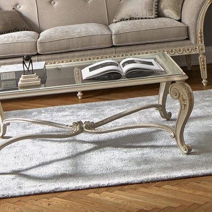 Designer Italian Classic Louis Glass Coffee Table