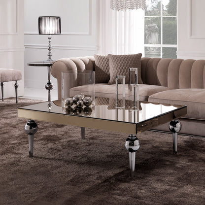 Designer Italian Mirrored Venetian Coffee Table