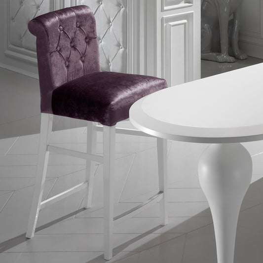 Designer Italian Velvet Bar Stool