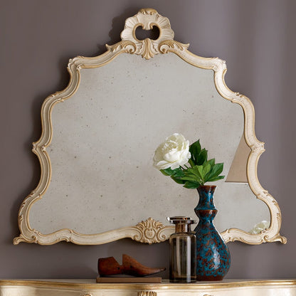 Designer Italian Wall Mounted Baroque Reproduction Console And Mirror