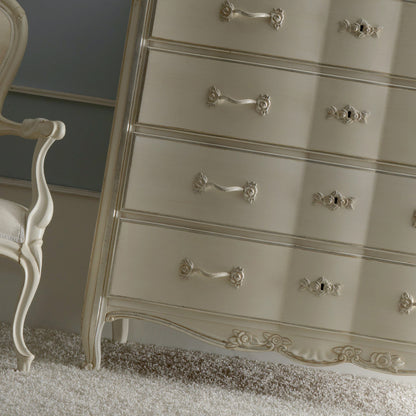 Designer Ivory Italian Chest of Drawers