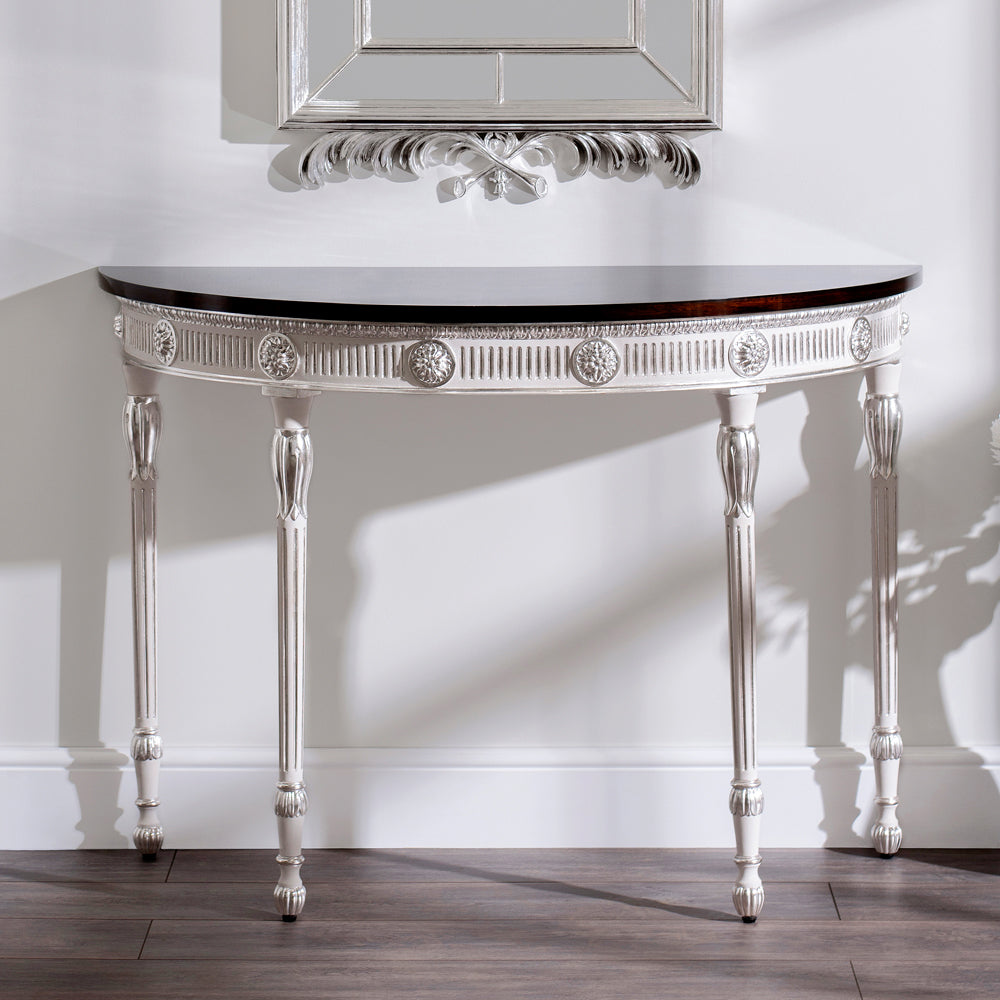 Neo Classical Style Console Table And Mirror Set