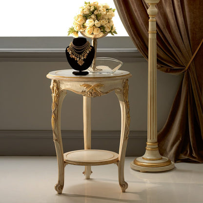 Designer Ornate Italian Round Side Table